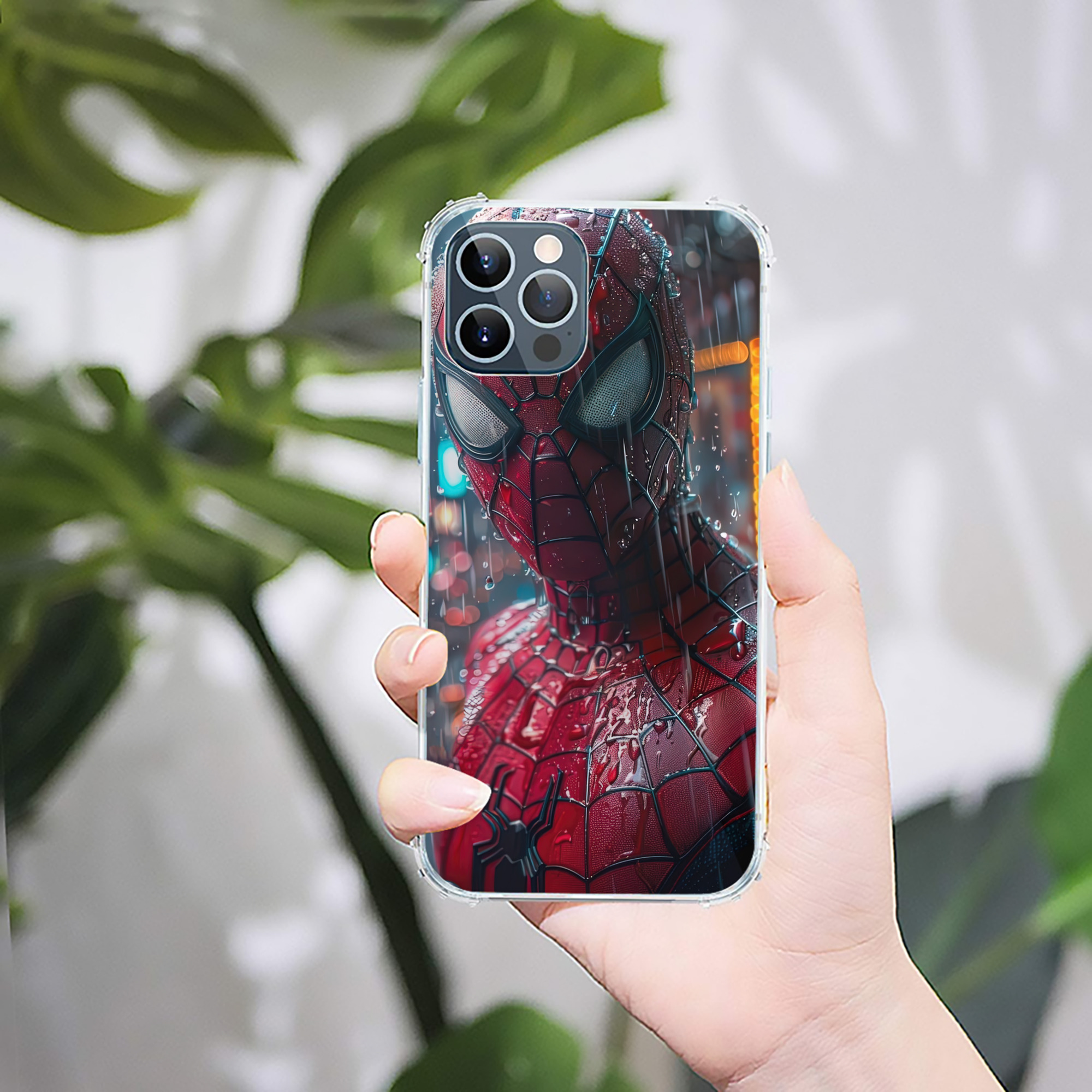 （画像用） Spider Man スパイダーマン 【iPhone 12シリーズ対応】透明スマホケース（クリアソフトケース）